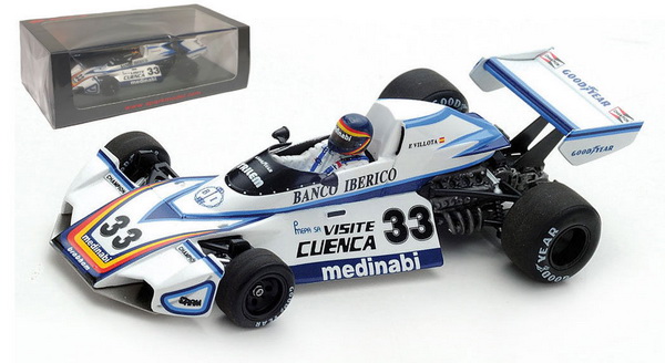 Модель 1:43 Brabham Ford BT44B №33 Practice Spainish GP (Emilio de Villota)