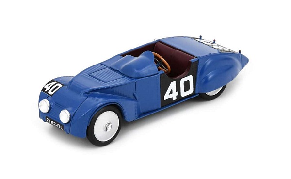 chenard & walcker - z1 1095cc s4 team yves giraud-cabantous spider n 40 24h le mans 1937 charles cottet - charles roux - blu S8105 Модель 1:43