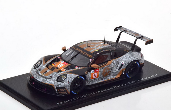 Модель 1:43 Porsche 911 RSR-19 №18 Absolute Racing 24h Le Mans (A.Haryanto - A.Picariello - M.Seefried)