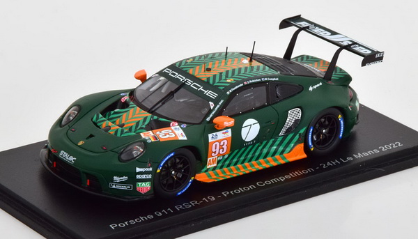 Porsche 911 RSR-19 №93 Le Mans (M.Fassbender - M.Campbell - Z.Robichon) S8654 Модель 1:43