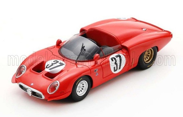 Модель 1:43 Alfa Romeo 33 Spider N 37 Test 24h Le Mans 1967 - Red