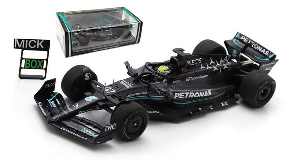 Модель 1:43 Mercedes W14 Team Mercedes-AMG Petronas Formula One N 47 Tires Test Spain GP 2023 Mick Schumacher