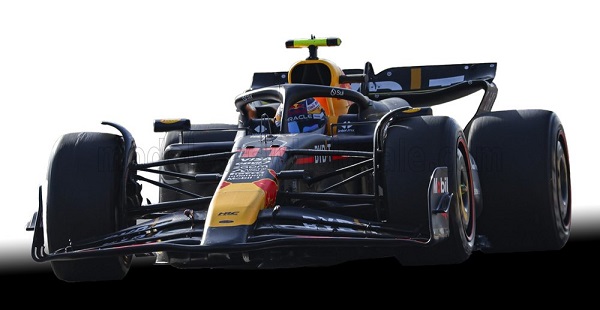 red bull rb20 team oracle red bull racing №11 2nd bahrain gp 2024 sergio perez - blue yellow red S9520 Модель 1:43