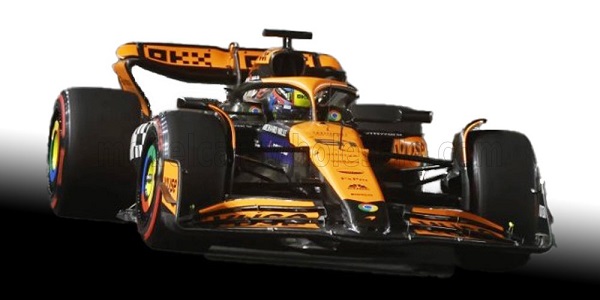 Модель 1:43 McLAREN Mcl38 Mercedes Team Mclaren №81 8th Bahrain GP 2024 Oscar Piastri - Orange Black