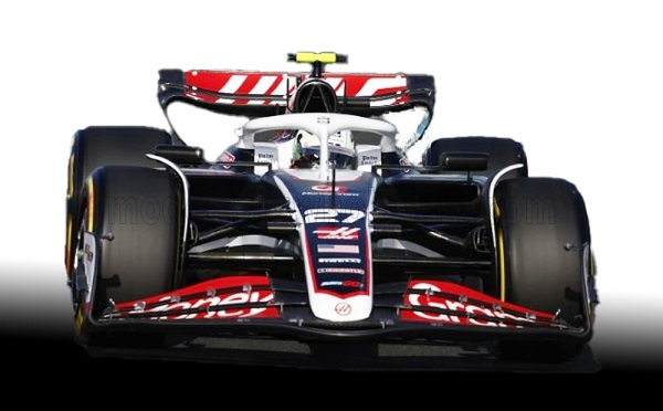 Модель 1:43 HAAS Fw24 Team Moneygram Haas №27 10th Saudi Arabia GP 2024 Nico Hulkenberg - Black White