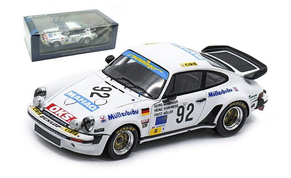 Porsche 911 930 Turbo Team Georg Memminger N 92 24h Le Mans 1983 G.Memminger - F.Muller - H.Kuhn-Wiess S9853 Модель 1:43