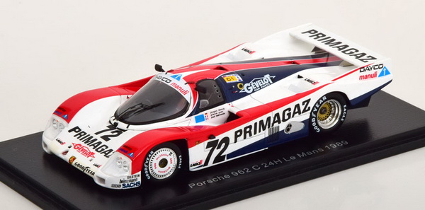 Porsche 962C 3.0l Turbo Team Primagaz Competition N 72 24h Le Mans 1989 J.Lassig - P.Yver - P.Belmondo S9878 Модель 1:43