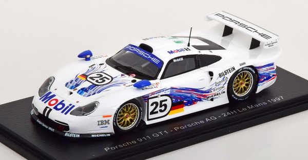 Модель 1:43 Porsche 911 3.2l Gt1 Evo Team Porsche Ag N 25 24h Le Mans 1997 H.J.Stuck - B.Wollek - T.Boutsen