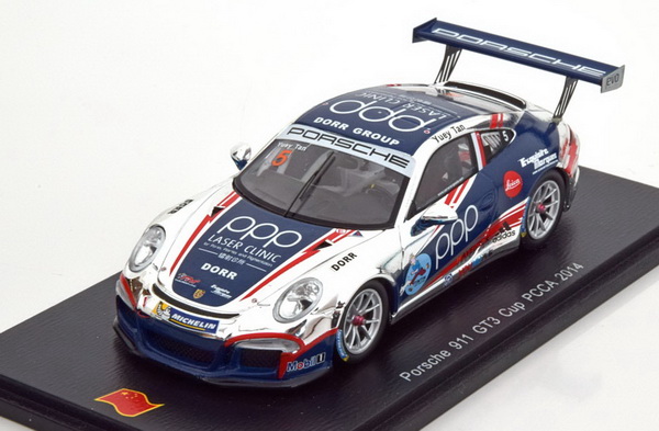 Модель 1:43 Porsche 911 (991) GT3 Cup №5, PCCA 2014 Tan