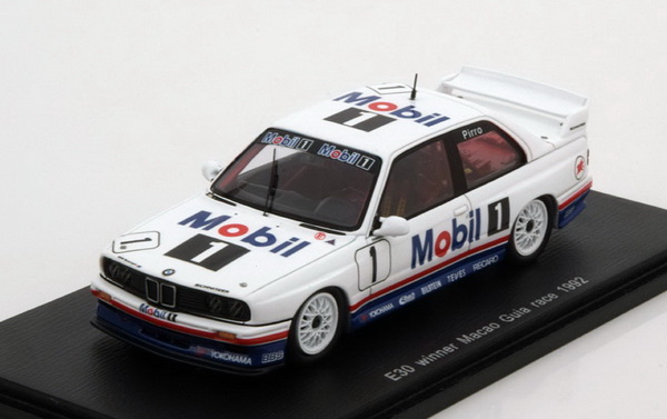 Модель 1:43 BMW M3 (E30) №1 «Mobil 1» Winner Macau Guia Race (Emanuele Pirro) (L.E.500pcs)