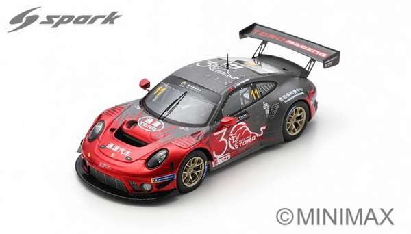 Porsche 911 GT3 R N°11 TORO Racing 3ème GT Cup Macau 2022 Alexandre Imperatori SA265 Модель 1:43