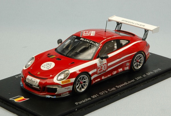 Porsche 911 GT3 Cup (991) №230 24h Spa (W.Meulders - G.Paisse - P.Y.Paque - P.Richard) (L.E.300pcs) SB134 Модель 1:43