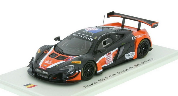 Модель 1:43 McLaren 650 S GT3 №188 Garage 59, 24h Spa (A.West - C.Goodwin - C.Harris - B.Ellis)