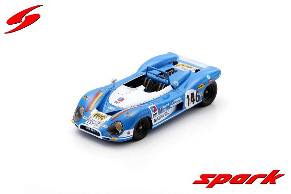 matra simca - ms650 spider n 145 2nd tour auto - 1970 - h.pescarolo - j.p.jabouille - j.rives - light blue white SF291 Модель 1:43