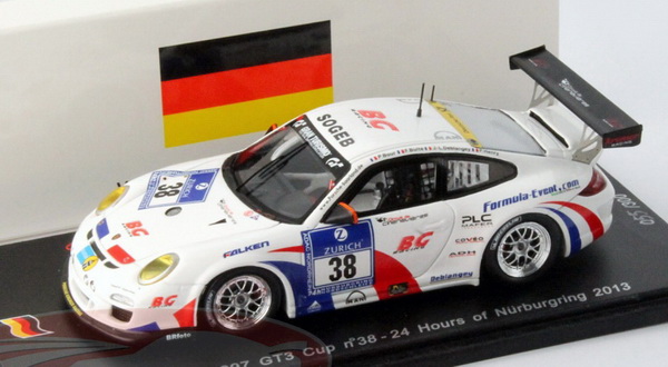Модель 1:43 Porsche 911 (997) GT3 Cup №38 24h Nurbrugring (Bour - Bulte - Deblangey - Henry)