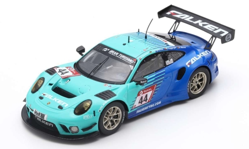 Модель 1:43 Porsche 911 GT3 R, №44, Falken Motorsports, 24h Nürburgring, K.Bachler/J.Bergmeister/M.Ragginger/D.Werner, 2019