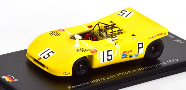 Porsche 908-3 No.15, 1000km Nürburgring 1970 Herrmann/Attwood SG828 Модель 1:43