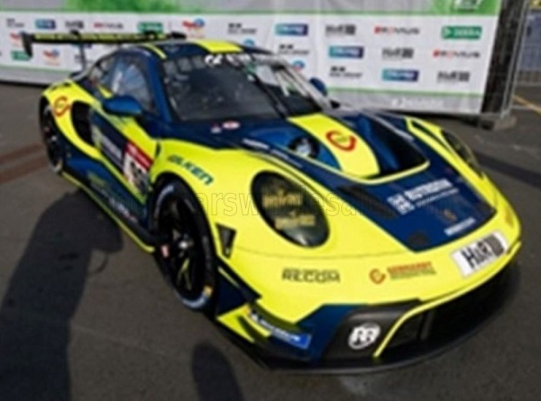 Модель 1:43 Porsche 911 992 GT3 R Team Rutronik Racing N 96 5th 24h Nurburgring 2023 D.Olsen - M.Cairoli - J.Andlauer - Yellow Blue