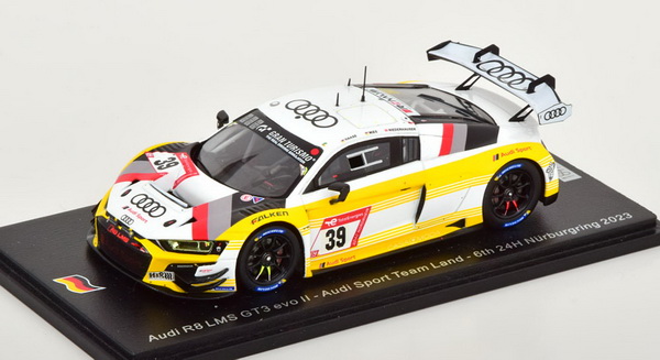 Модель 1:43 Audi R8 LMS GT3 Evo II Team Audi Sport Land №39 6th 24h Nurburgring 2023 (C.Haase - C.Mies - P.Niederhauser)