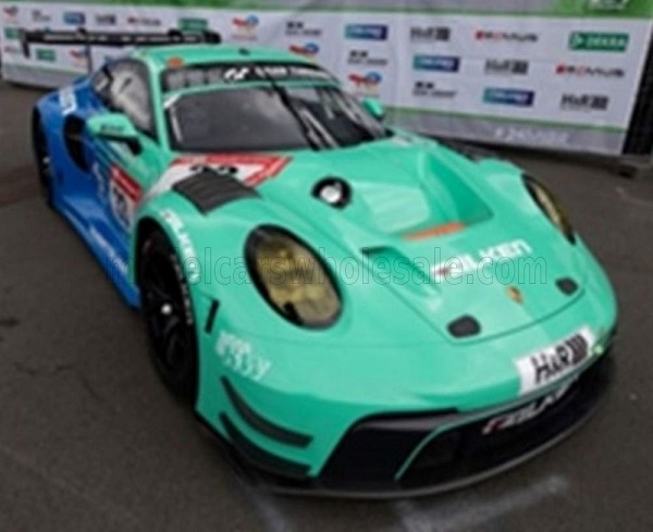 Модель 1:43 Porsche 911 992 GT3 R Team Falken Motorsports N 33 24h Nurburgring 2023 K.Bachler - S.Muller - A.Picariello - Green Blue