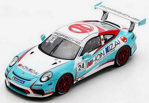 Porsche 911 GT3 Cup №24 Carrera Cup Japan Overall Champion (Tsubasa Kondo) (L.E.300pcs) SJ100 Модель 1:43