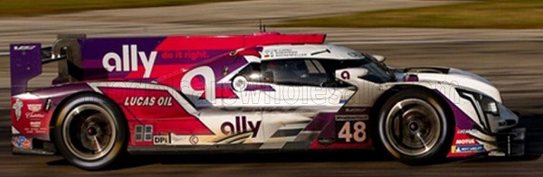 Модель 1:43 Cadillac - Dpi-V.R Team Ally Cadillac N 48 12h Sebring 2022 K.Kobayashi - J.M.Lopez - M.Rockenfeller - Red White Purple