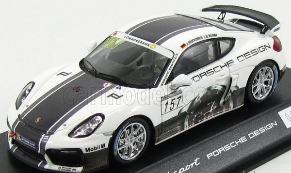 Модель 1:43 Porsche Cayman Gt4 №157 Clubsport (J.Marschlich - L.d.Arnold) - white/black)