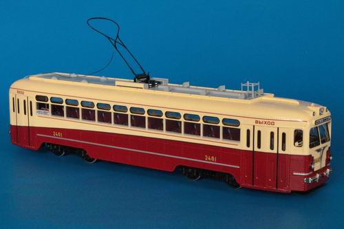 1948/54 Трамвай МТВ-82 Москва (Серия 1242-1399; 2250-2408) - заводская окраска (серия 75 экз). SPTC103.01 Модель 1:43