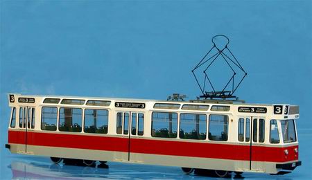 Модель 1:43 Трамвай ЛМ-68 Ленинград (серия 6000) - заводская окраска