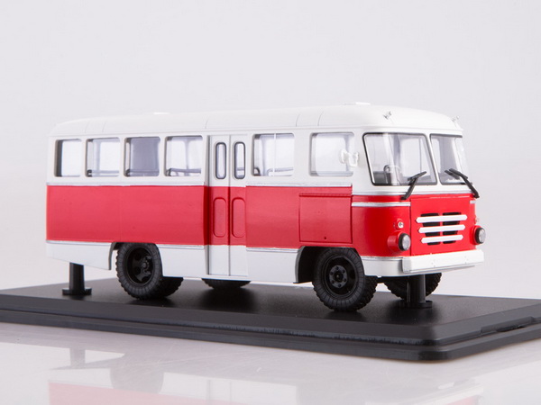 КАГ-3 автобус - белый/красный 0057MP Модель 1:43