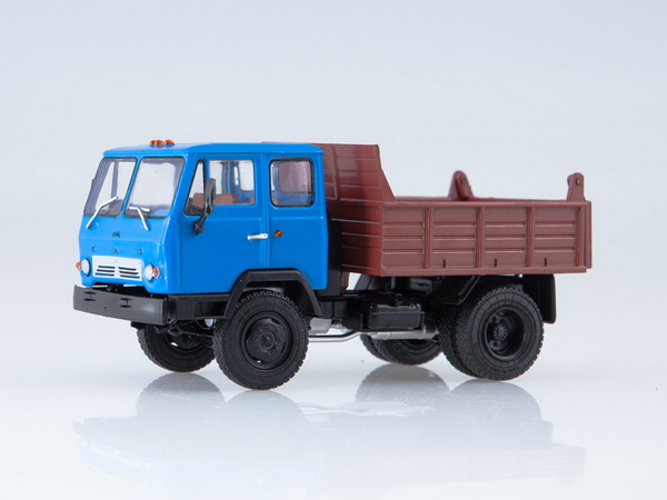 Модель 1:43 КАЗ-ММЗ-4502 самосвал - синий/коричневый