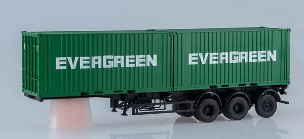 Модель 1:43 938920 п/прицеп-контейнеровоз с контейнерами «EVERGREEN»