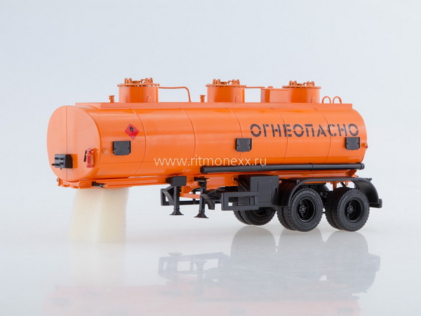 Модель 1:43 НефАЗ-96742 п/прицеп-цистерна «ОГНЕОПАСНО» - оранжевый