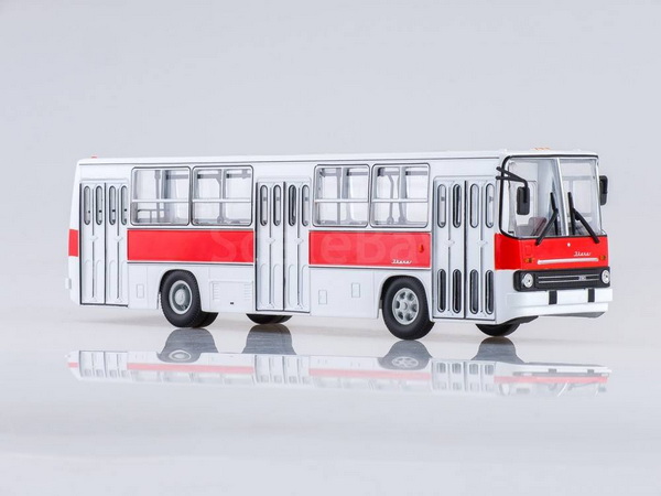 Модель 1:43 Ikarus 260 City Bus / Икарус 260 городской - красный/белый