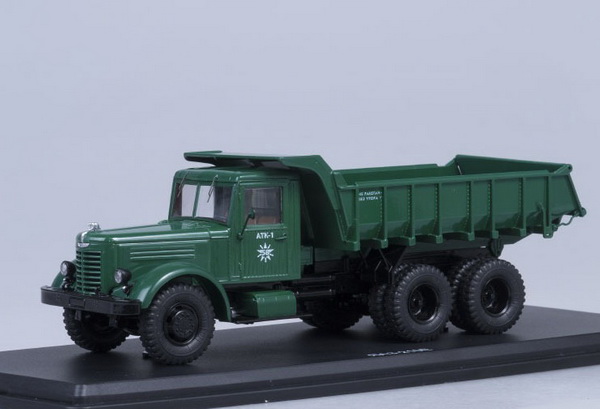 Модель 1:43 ЯАЗ-210Е самосвал - тёмно-зелёный