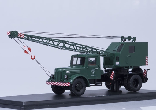 К-51 автокран (шасси МАЗ-200) - зелёный/серый SSM1165 Модель 1 43