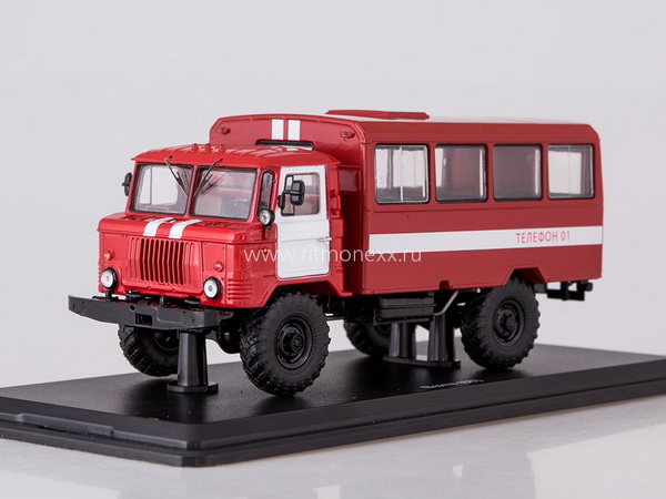 Модель 1:43 Вахтовый автобус (66), пожарная служба
