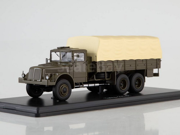 Модель 1:43 Tatra 111 R (бортовой, тент) - green/sand