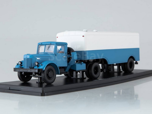 Модель 1:43 Модель 200В седельный тягач с п/прицепом МАЗ-5217 - синий/белый