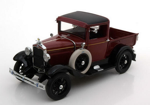 Модель 1:18 Ford Model A PickUp - rubelite red/black