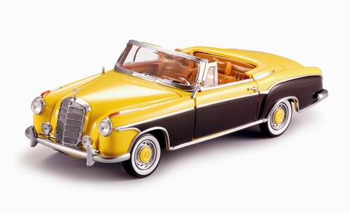 mercedes-benz 220se cabrio - yellow/black SS3573 Модель 1:18