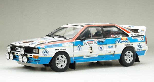 Модель 1:18 Audi Quattro A2 №3 3rd Rally Argentina Ypf (1984) J.Recalde - J.Del Buono, White/Blue/ Red