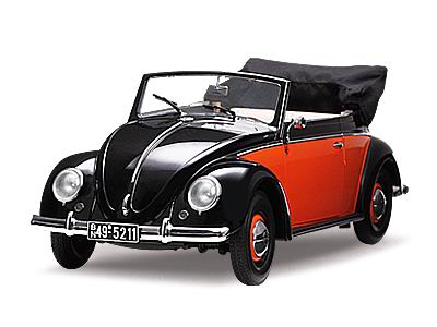 volkswagen beetle cabrio - black/red SS5211 Модель 1:12