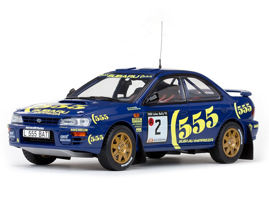 Модель 1:18 Subaru Impreza №2 «555» 2nd 1000 Lakes Rally (Ari Vatanen - Bruno Berglund)