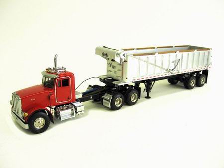 peterbilt 357 with east dump trailer - red 2044-R Модель 1:50