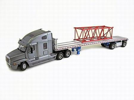 freightliner with flatbed & 555 boom load in gray 2062-A Модель 1:50