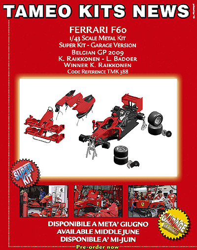 ferrari f60 2009 kit TMK388 Модель 1:43