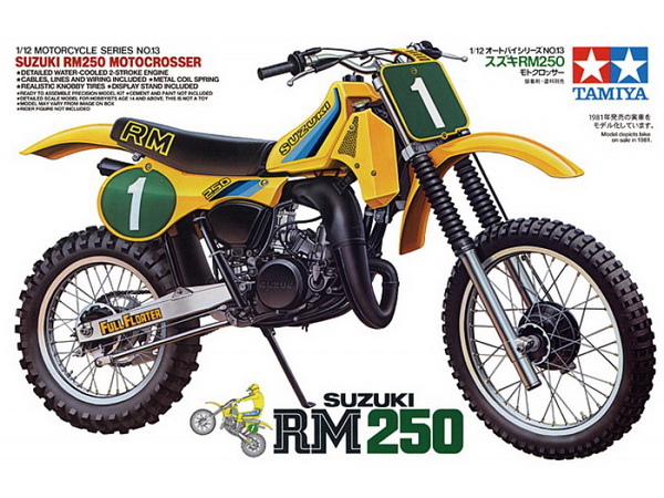 suzuki rm250 motocrosser TAM14013 Модель 1:12
