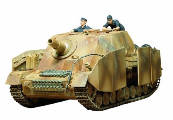 Немецкая самоходная гаубица sturmpanzer iv brummbar с 2-мя фигурами 35077 Модель 1:35
