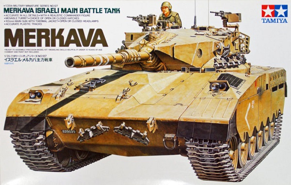 merkava Израильский танк с 105-мм пушкой и 1 фигурой танкиста kit 35127 Модель 1 35